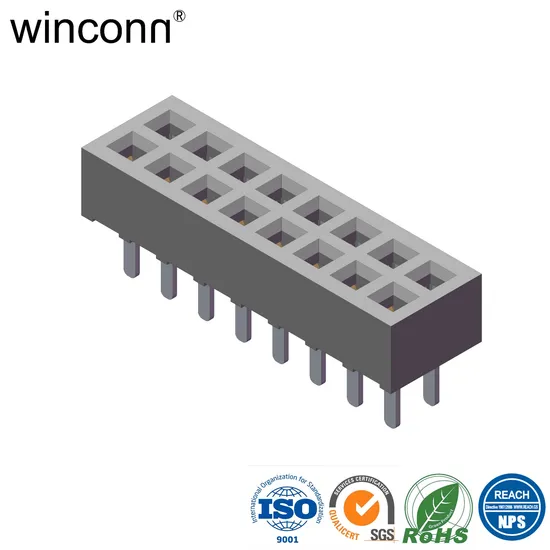 1.27mm Pitch Female Header Right Angle Type